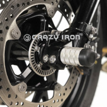 CRAZY IRON Front axle pegs BMW F750GS  `17-