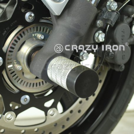CRAZY IRON Front axle pegs SUZUKI GSR750 (фото 2, фотография 2)