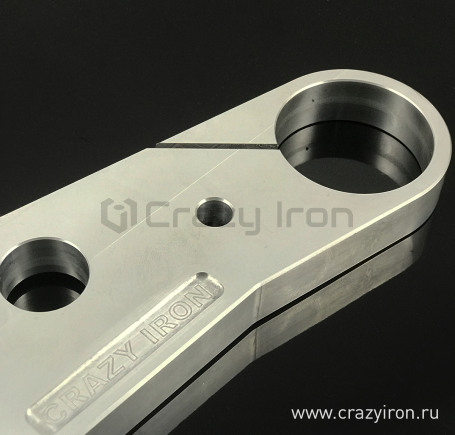 CRAZY IRON Stunt triple clamp upper KAWASAKI ZX-6R `03-`04, V2 (фото 2, фотография 2)