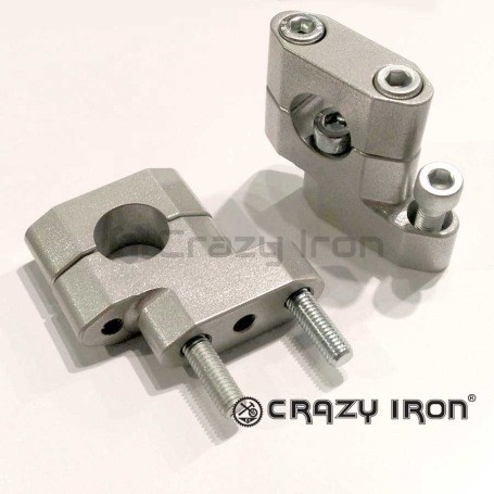 CRAZY IRON Handlebar risers 22mm, bar back, height 38mm (фото 2, фотография 2)
