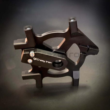 CRAZY IRON Bracket for brake calipers for YAMAHA YZF-R6 `03-`05, black anode (фото 2, фотография 2)