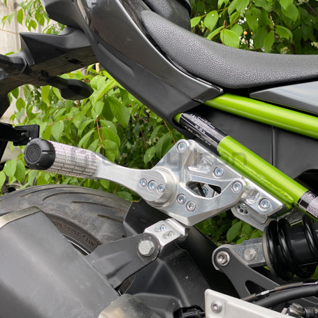 CRAZY IRON CNC Adjustable Subcage KAWASAKI Z900, black anode (фото 11, фотография 11)