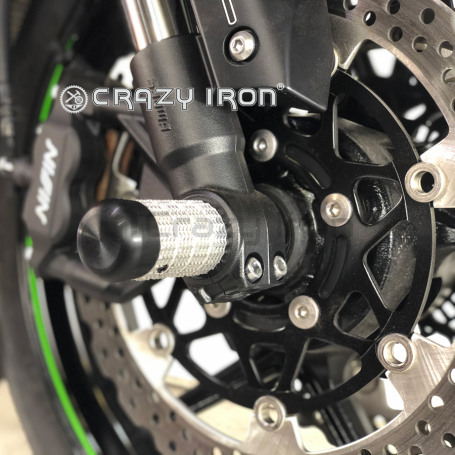 CRAZY IRON Front axle pegs KAWASAKI ZX-6R `09-`20 (фото 2, фотография 2)