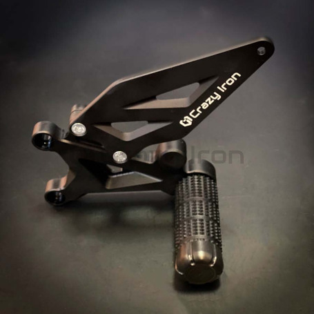 CRAZY IRON Rearset STUNT TRIUMPH Street Triple 675, 675R, black anode (фото 5, фотография 5)
