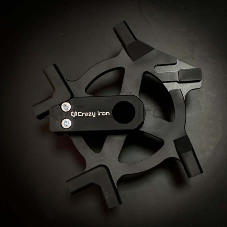 CRAZY IRON Bracket for brake calipers for YAMAHA YZF-R6 `03-`05, black anode (фото 1, фотография 1)