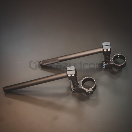 CRAZY IRON 3D-adjustable clip-ons 7/8" for motorcycle, 48, black anode (фото 4, фотография 4)