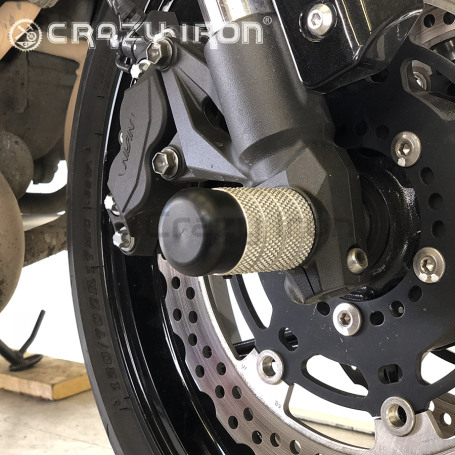 CRAZY IRON Front axle pegs KAWASAKI Z800, Z800e (фото 1, фотография 1)