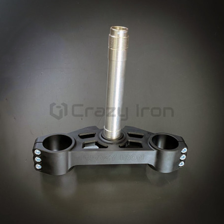 CRAZY IRON Stunt lower triple clamp KAWASAKI ZX-6R 636 `13-`21, black anode (фото 1, фотография 1)