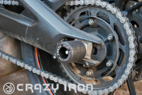 CRAZY IRON Slider set for rear axle YAMAHA  MT-09, FZ-09 `13-`16; XSR900, TRACER 2014-2019 (фото 2, фотография 2)