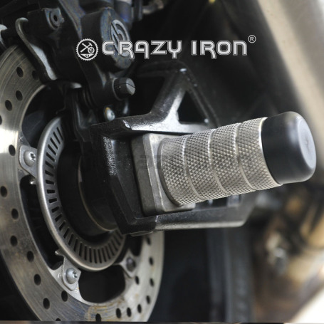 CRAZY IRON Rear axle pegs BMW S1000RR (K46, K67) `12-`22, HP4 (K42) `11-`14, S1000R `13-`21, S1000XR `20- (фото 1, фотография 1)