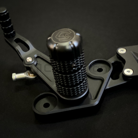 CRAZY IRON Rearset STUNT YAMAHA MT-07, FZ-07, XSR700 `14-`21, black anode (фото 8, фотография 8)