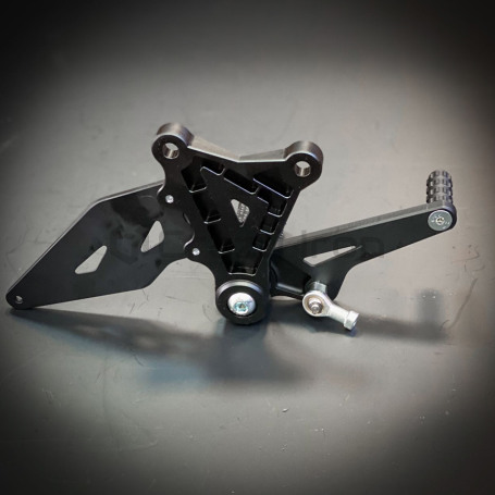 CRAZY IRON Rearset STUNT Kawasaki ZX-6R; Kawasaki ZX-6R 636 `09-`18, black anode (фото 6, фотография 6)