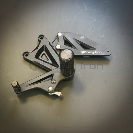 CRAZY IRON Rearset STUNT HONDA CBR600F4, black anode (фото 2, фотография 2)