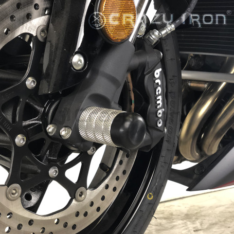 CRAZY IRON Front axle pegs SUZUKI GSX-S1000, GSX-S1000S Katana (фото 2, фотография 2)