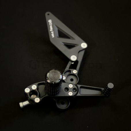 CRAZY IRON Rearset STUNT YAMAHA MT-07, FZ-07, XSR700 `14-`21, black anode (фото 6, фотография 6)