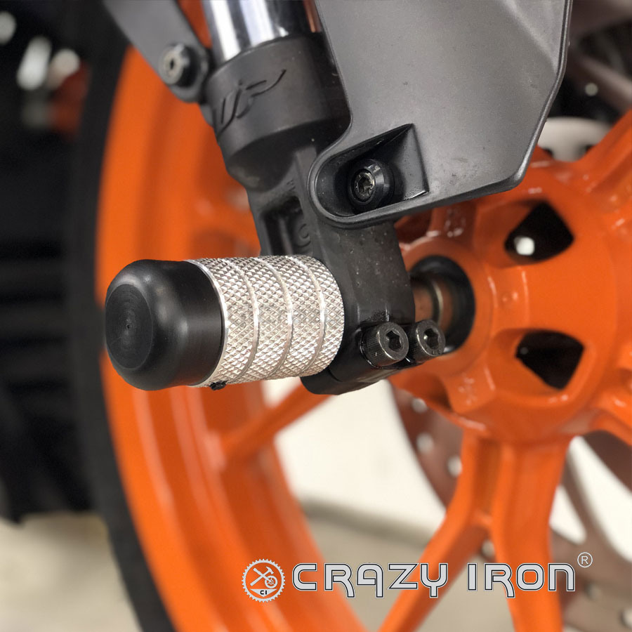 CRAZY IRON Front axle pegs KTM DUKE/RC125, DUKE/RC200, DUKE/RC250