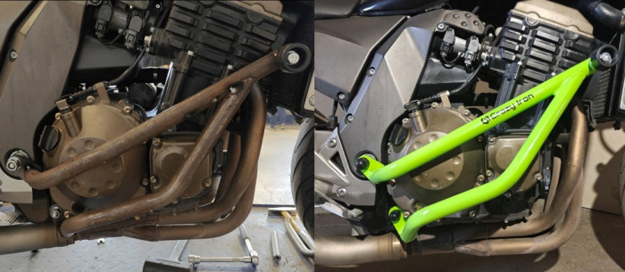 Take a look behind the scenes of how our crash bars are made for Kawasaki Z750