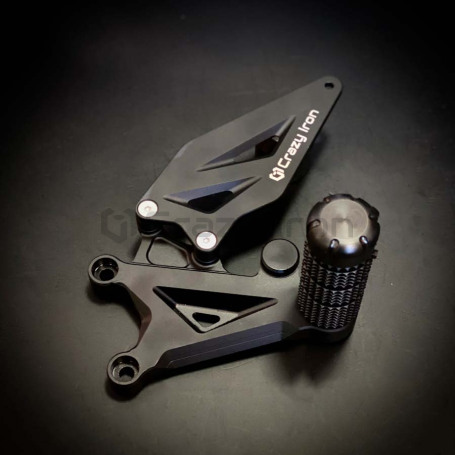 CRAZY IRON Rearset STUNT TRIUMPH Street Triple 675, 675R, black anode (фото 4, фотография 4)