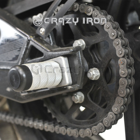 CRAZY IRON Rear axle pegs BMW S1000RR (K46, K67) `12-`22, HP4 (K42) `11-`14, S1000R `13-`21, S1000XR `20- (фото 2, фотография 2)