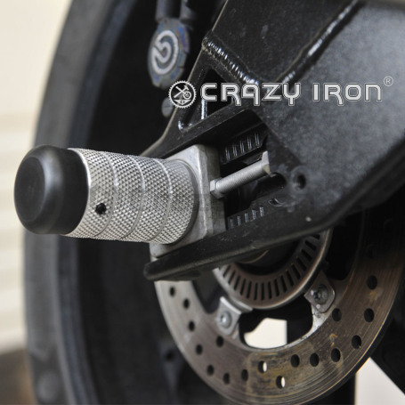 CRAZY IRON Rear axle pegs BMW S1000RR (K46, K67) `12-`22, HP4 (K42) `11-`14, S1000R `13-`21, S1000XR `20- (фото 4, фотография 4)