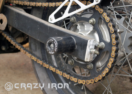 CRAZY IRON Slider set for rear axle YAMAHA XT660X, XT660R (фото 2, фотография 2)