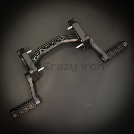 CRAZY IRON CNC Adjustable Subcage YAMAHA MT-07, FZ-07, XSR700, black anode (фото 2, фотография 2)