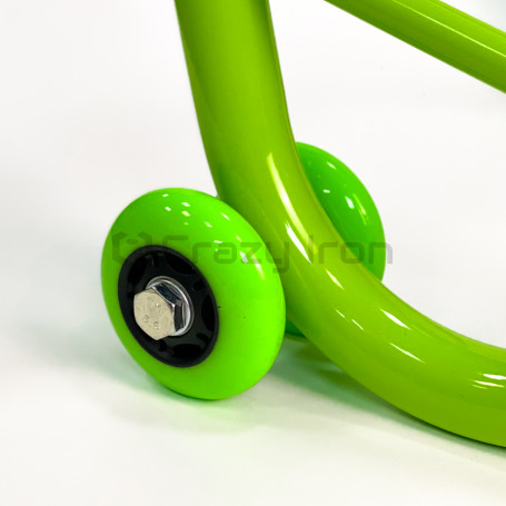 CRAZY IRON Swing arm (single sided) rear paddock stand PRO GREEN, left (фото 3, фотография 3)