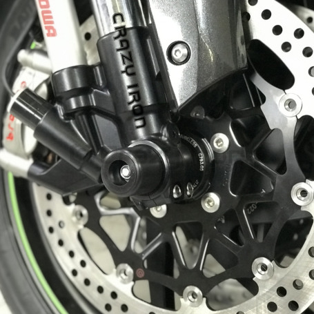 CRAZY IRON Slider set for front axle KAWASAKI ZX-10R `11- ,  Ninja H2, Ninja H2R `15- (фото 1, фотография 1)