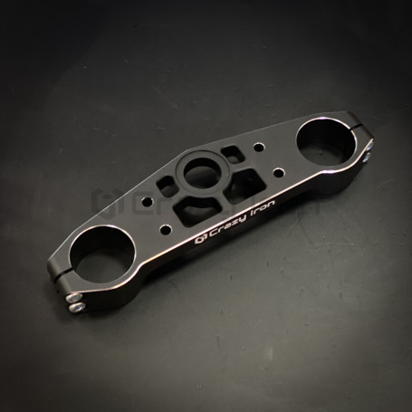 CRAZY IRON Stunt triple clamp upper KAWASAKI ZX-6R 636 `13-`21, black anode (фото 1, фотография 1)