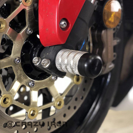 CRAZY IRON Front axle pegs HONDA CBR600RR от `13- (фото 1, фотография 1)