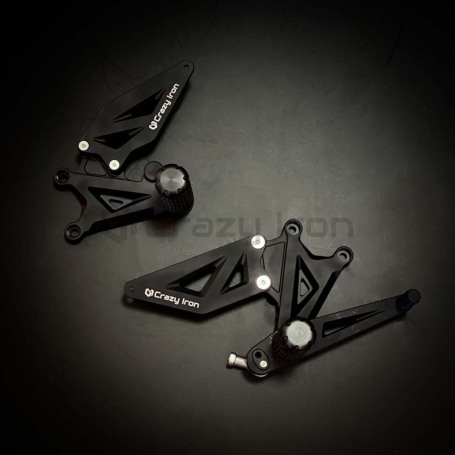 CRAZY IRON Rearset STUNT TRIUMPH Street Triple 675, 675R, black anode (фото 2, фотография 2)