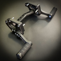 CRAZY IRON CNC Adjustable Subcage YAMAHA MT-07, FZ-07, XSR700, black anode