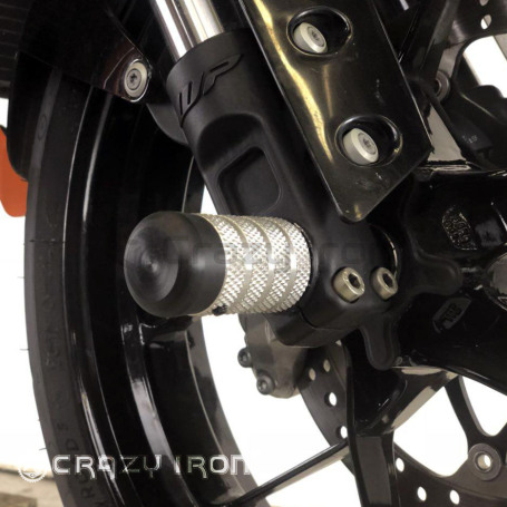 CRAZY IRON Front axle pegs KTM Duke 690, SMC 690 (фото 1, фотография 1)