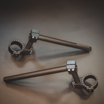 CRAZY IRON 3D-adjustable clip-ons 7/8" for motorcycle, 50, black anode
