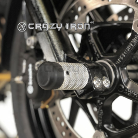 CRAZY IRON Front axle pegs BMW F750GS  `17- (фото 2, фотография 2)