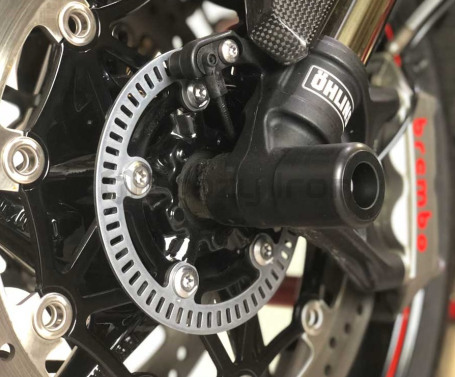 CRAZY IRON Slider set for front axle TRIUMPH SPEED TRIPLE 1050 S/R/RS `11 -  (фото 1, фотография 1)