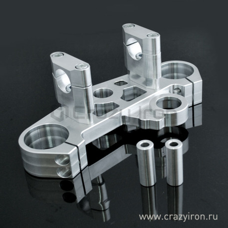 CRAZY IRON Stunt triple clamp upper KAWASAKI ZX-6R `03-`04, V3 (фото 1, фотография 1)