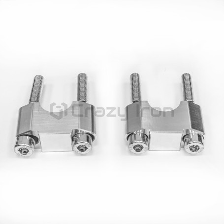 CRAZY IRON Handlebar risers without clamps 22mm, height 25mm  (фото 2, фотография 2)