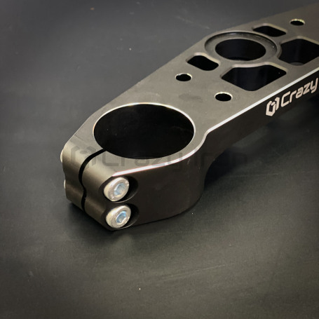 CRAZY IRON Stunt triple clamp upper KAWASAKI ZX-6R 636 `13-`21, black anode (фото 3, фотография 3)