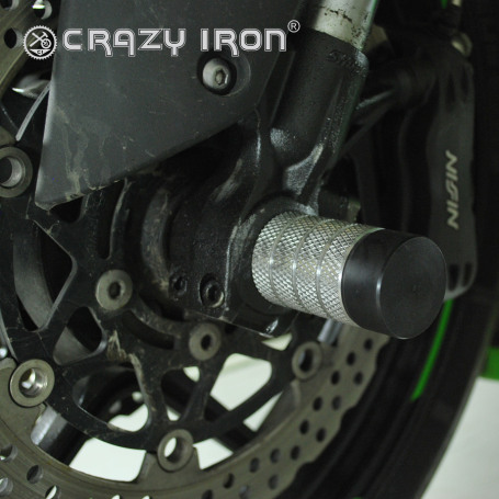 CRAZY IRON Front axle pegs KAWASAKI ZX-6R `07-`08 - Motorcycle 