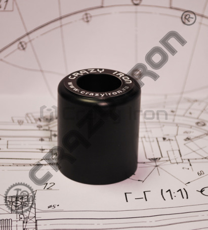 CRAZY IRON 55/10 Delrin Slider "cylinder", black (фото 1, фотография 1)