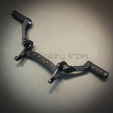 CRAZY IRON CNC Adjustable Subcage KAWASAKI ZX-6R `09-`21, black anode (фото 2, фотография 2)