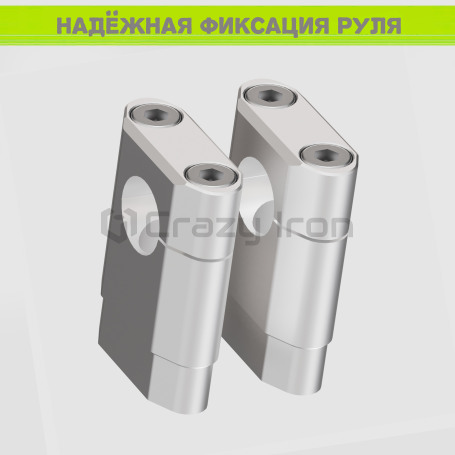 CRAZY IRON Handlebar risers 22mm, height 50mm (фото 5, фотография 5)