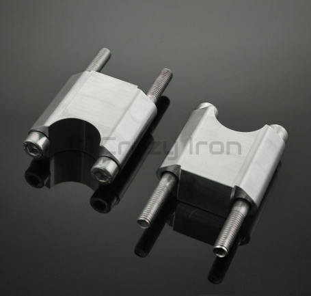 CRAZY IRON Handlebar risers without clamps 28mm, height 47mm  (фото 1, фотография 1)