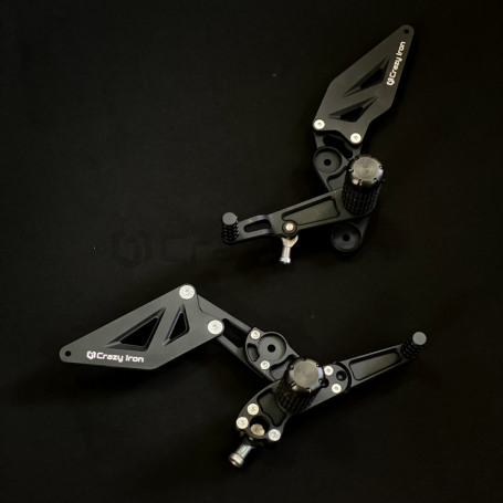 CRAZY IRON Rearset STUNT YAMAHA MT-07, FZ-07, XSR700 `14-`21, black anode (фото 4, фотография 4)