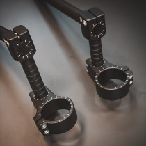 CRAZY IRON 3D-adjustable clip-ons 7/8" for motorcycle, 50, black anode
