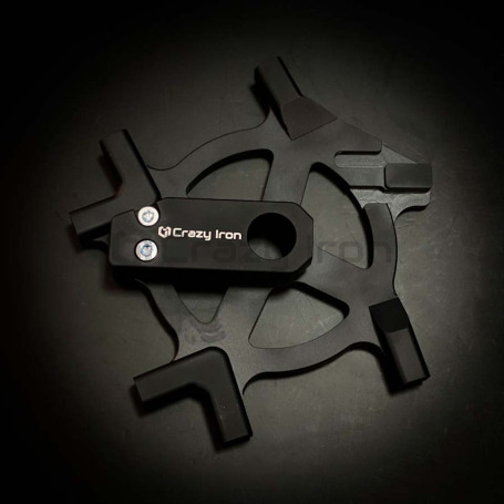 CRAZY IRON Bracket for brake calipers for YAMAHA YZF-R6 `03-`05, black anode (фото 4, фотография 4)