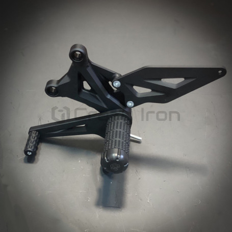 CRAZY IRON Rearset STUNT Kawasaki ZX-6R, ZX-6RR `03-`04, black anode (фото 6, фотография 6)