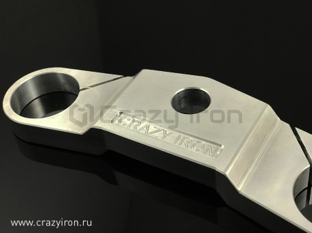 CRAZY IRON Stunt triple clamp upper KAWASAKI ZX-6R `03-`04, V1 (фото 2, фотография 2)