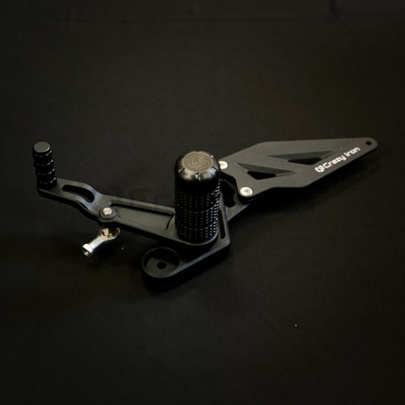 CRAZY IRON Rearset STUNT YAMAHA MT-07, FZ-07, XSR700 `14-`21, black anode (фото 10, фотография 10)